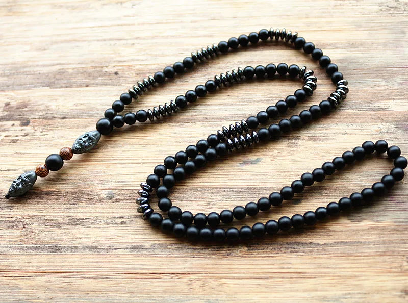 Collier de perles en hématite noir, nouveau Design