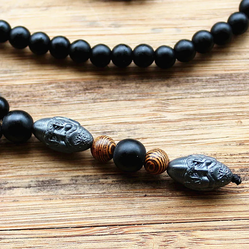 Collier de perles en hématite noir, nouveau Design