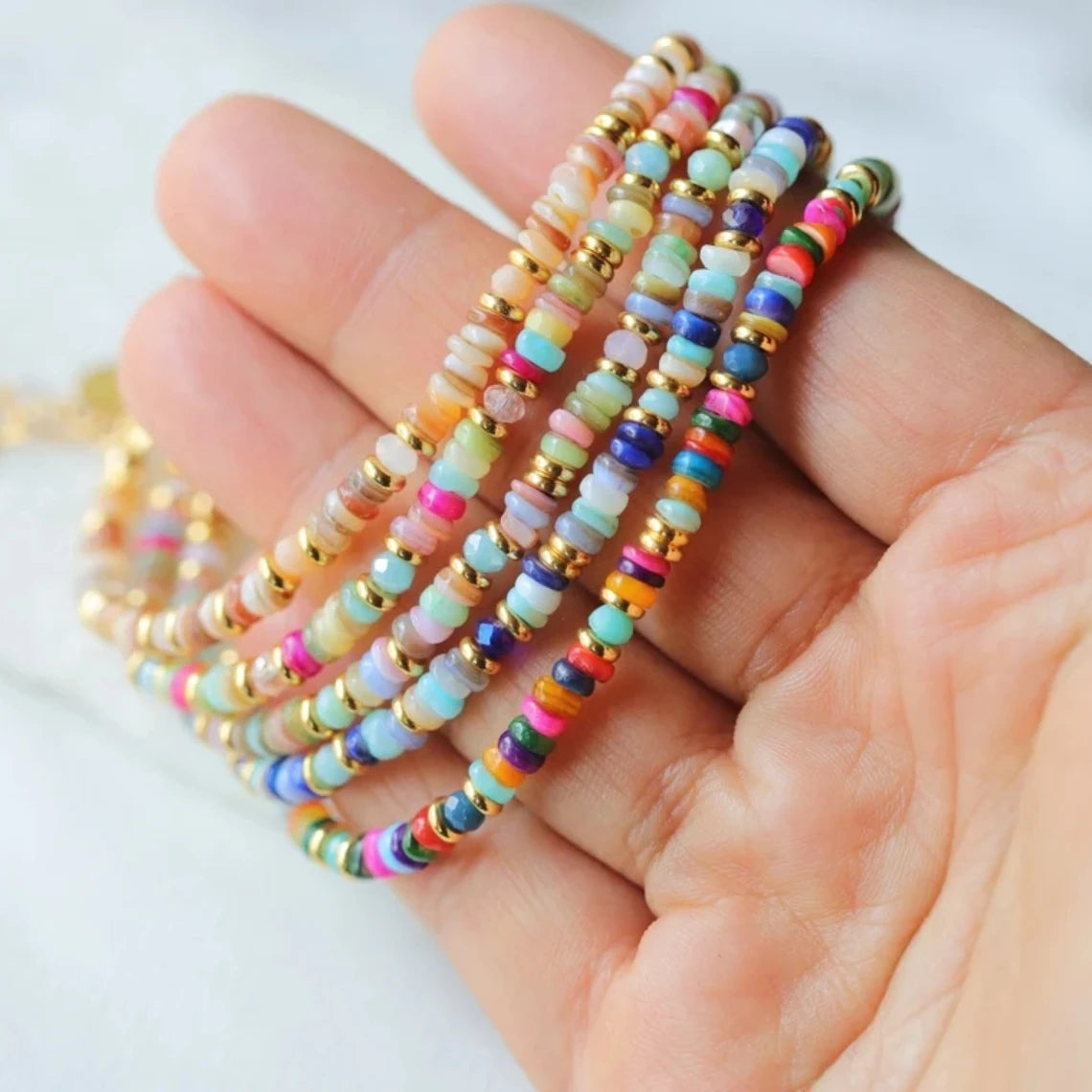 Bracelets Boho, Coquillage Coloré, Perles